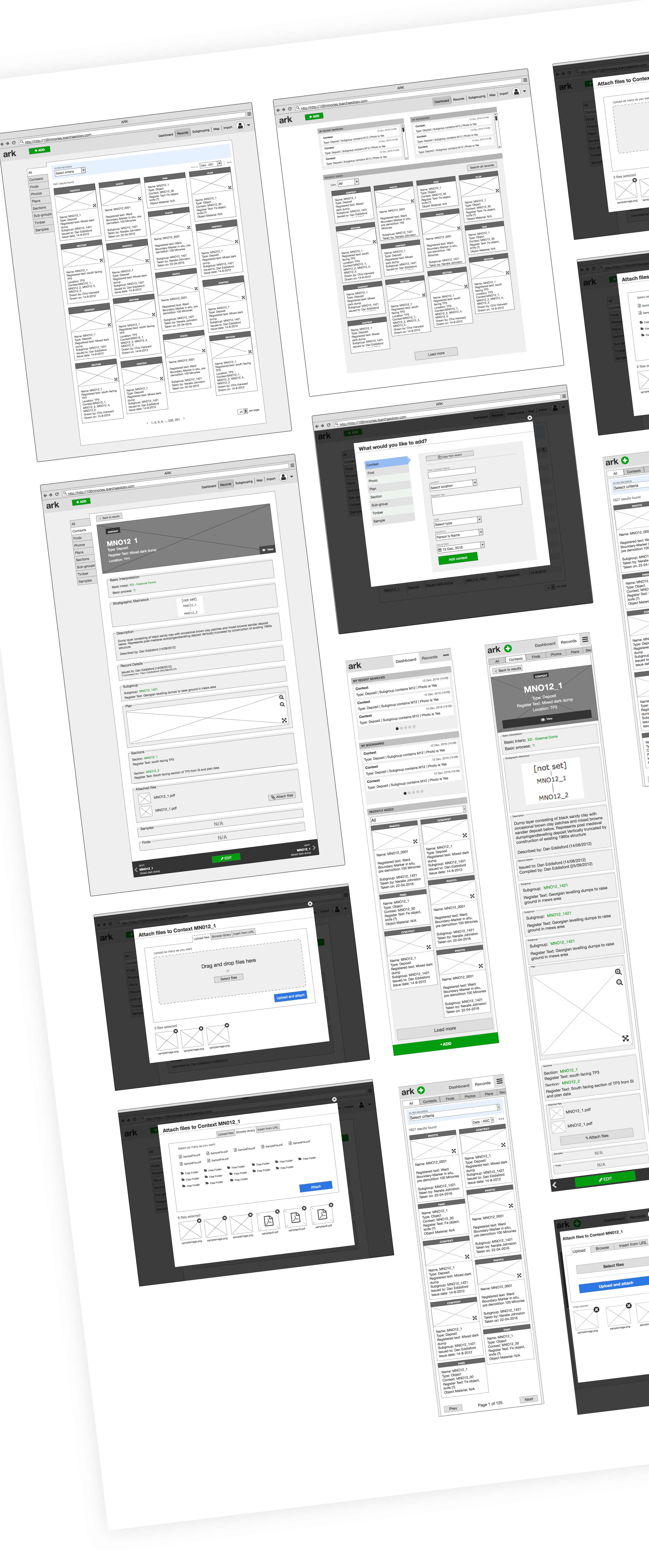 wireframes - UX